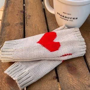 ✨KNIT HEART HAND ARM WARMERS FINGERLESS GLOVE